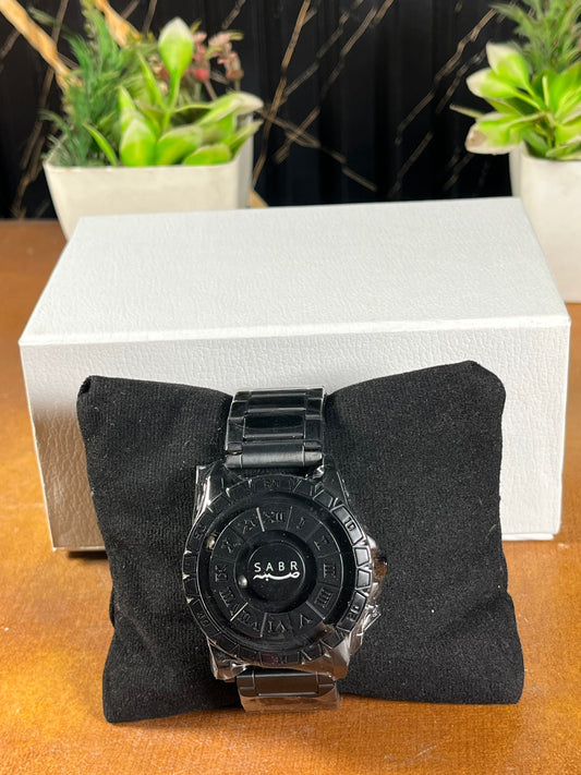 Sabr Aura Magnetic Ball Timepiece – Completely Matte Black