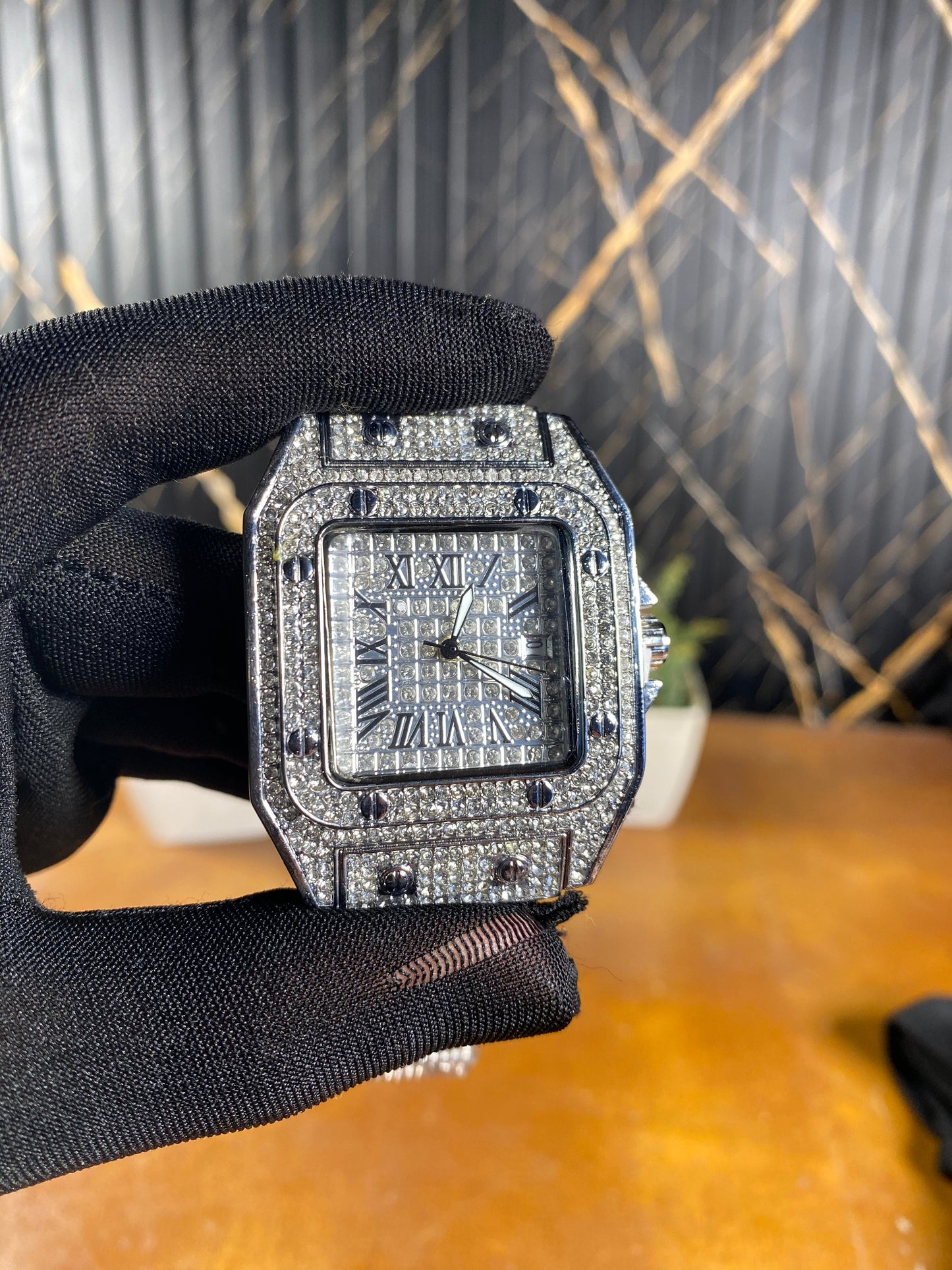 Santos Iced Out Automatic Luxury Watch – Ravven Premium