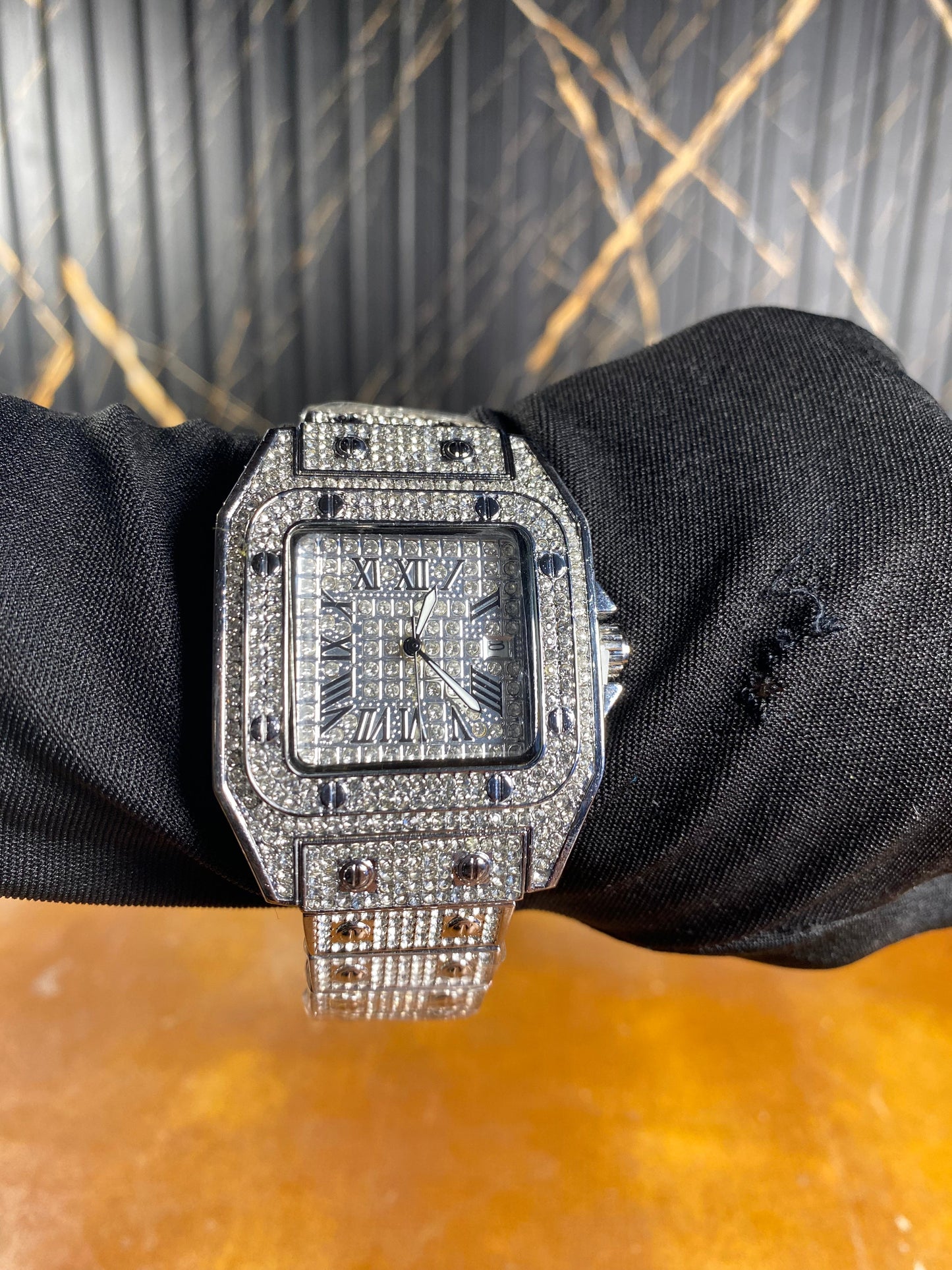 Santos Iced Out Automatic Luxury Watch – Ravven Premium