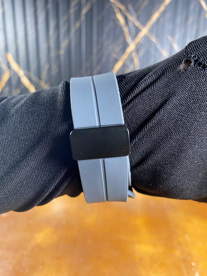 Universe Point Classic Tank Silhouette Watch – Matte Grey & Silver
