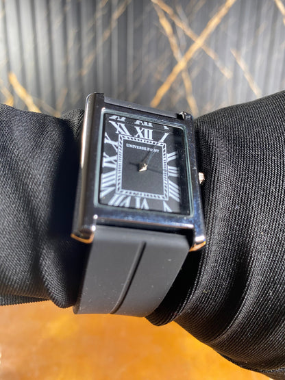 Universe Point Classic Tank Silhouette Watch – Matte Grey & Silver