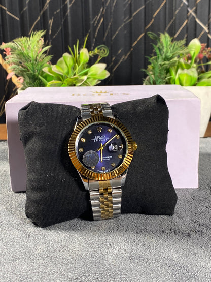 Rolex Inspired Datejust Two-Tone Fluted Bezel Luxury Watch – Ravven Premium