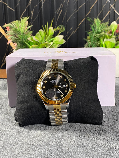 Rolex Inspired Datejust Two-Tone Fluted Bezel Luxury Watch – Ravven Premium